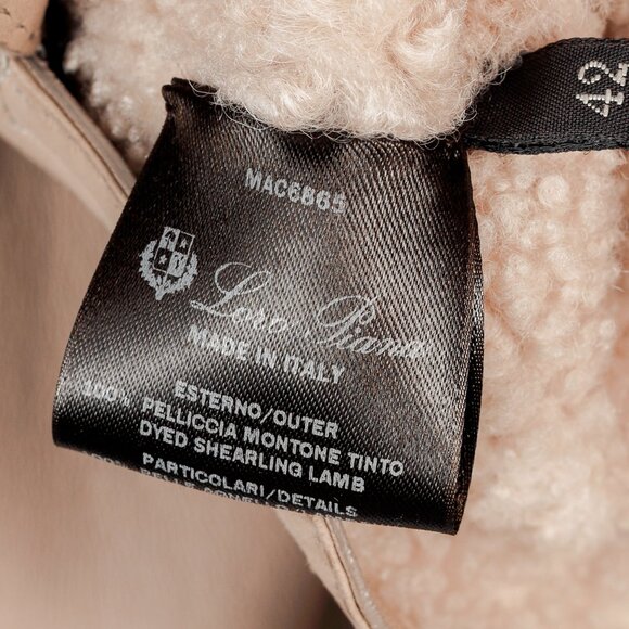 Loro Piana Ecru Lambskin Cropped Shearling Jacket - Picture 12 of 12